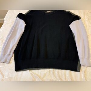 Lilla P Black and Gray Crewneck Sweater